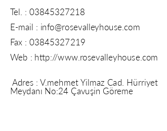 Rose Valley House iletiim bilgileri
